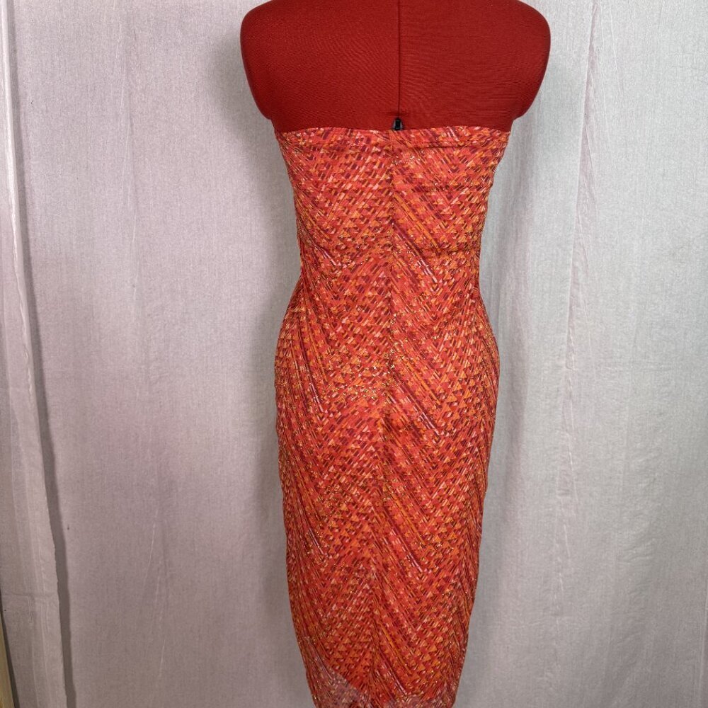 My Michelle Womens Dress Size S Hi Low Geometric print Sleeveless Open Back E425 - Picture 5 of 13